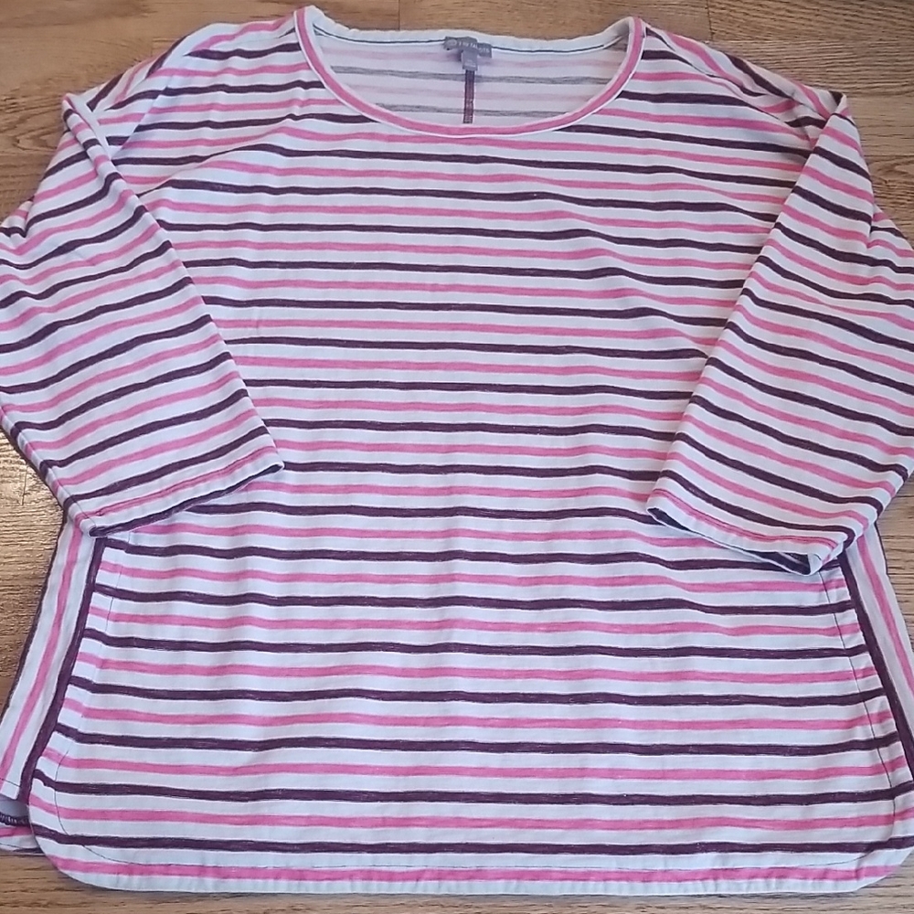 (XL) Talbots Striped 100% Cotton Casual Classic Weekend Cabin Cottagecore Cozy